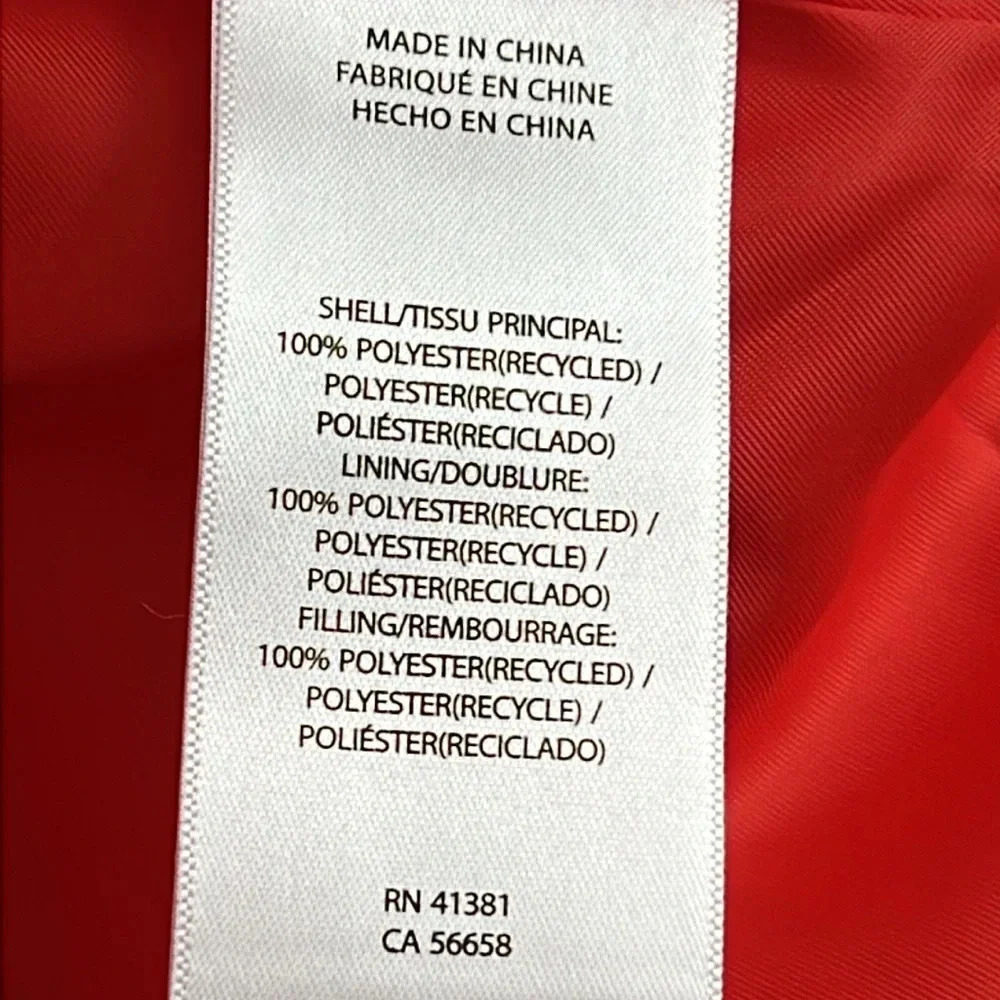 Ralph Lauren Quilted Embroidered Crest Patch Vest Zip Snap Lined Orange Sz S NWT - Picture 14 of 16